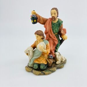 Avon 2002 Holiday Treasures Blessed Visitors Shepherds Nativity Vtg Christmas